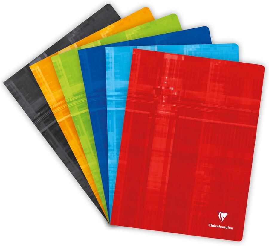 Clairefontaine schrift Metric voor ft A4+ 48 bladzijden seyès geassorteerde kleuren