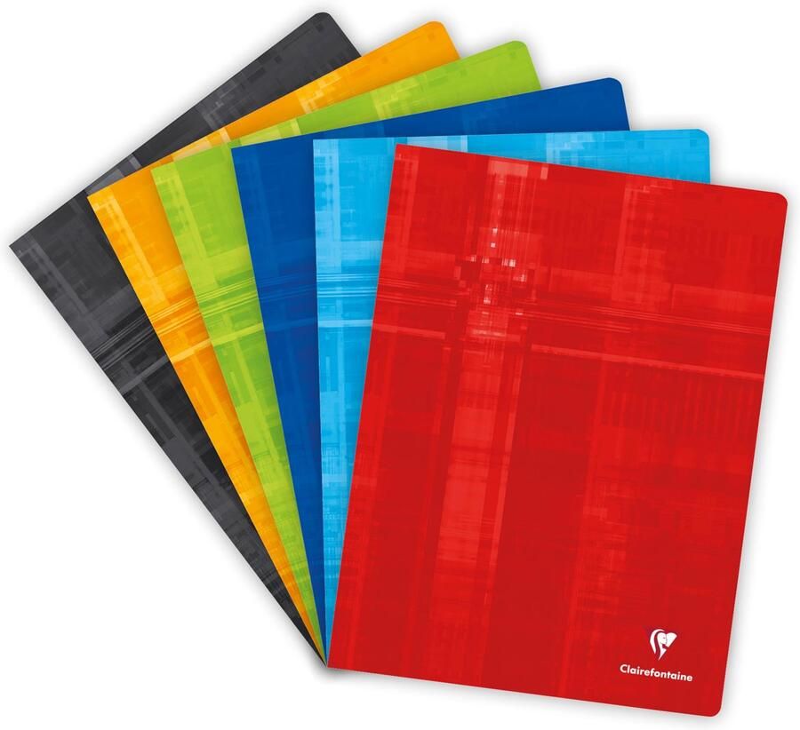 Clairefontaine schrift Metric voor ft A4+ 96 bladzijden seyès geassorteerde kleuren