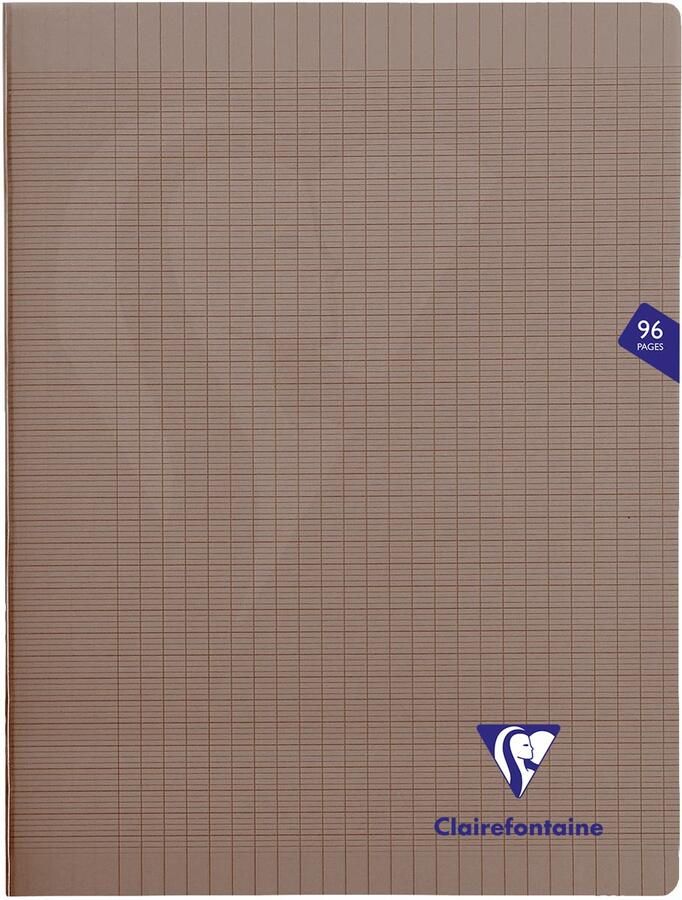 Clairefontaine schrift Mimesys voor ft A4+ 96 bladzijden kaft in PP seyès grijs