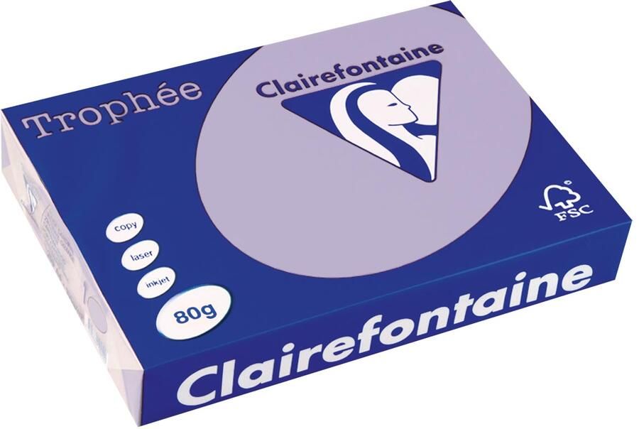 Clairefontaine TrophÃÂ©e gekleurd papier A4 80 g 500 vel lila