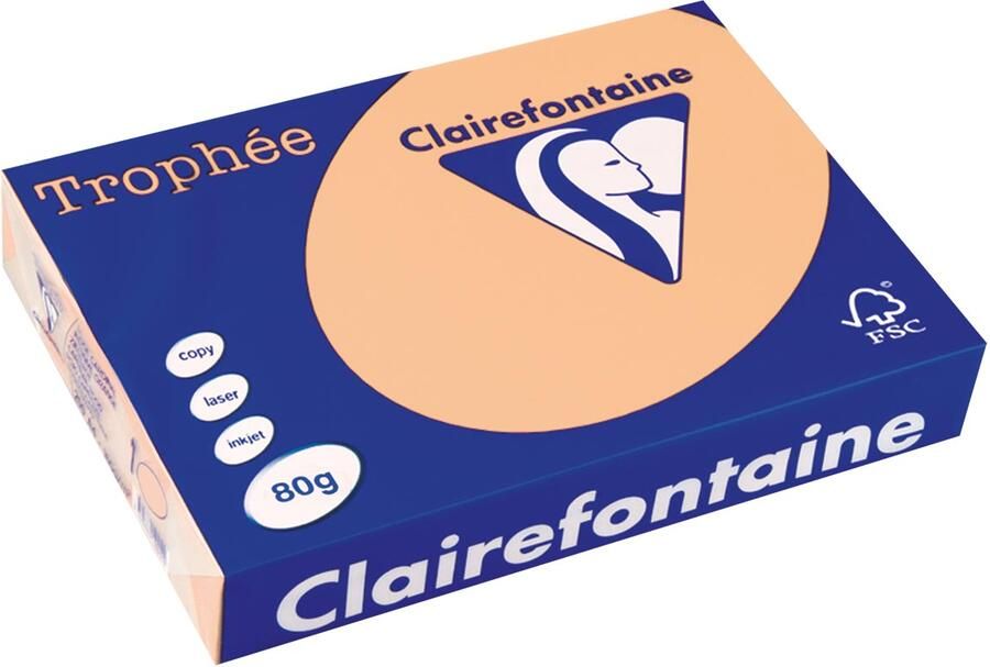 Clairefontaine TrophÃÂ©e gekleurd papier A4 80 g 500 vel zalm