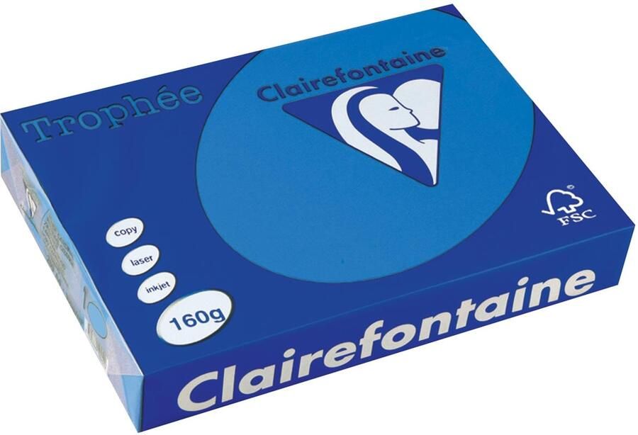 Clairefontaine TrophÃÂ©e Intens gekleurd papier A4 160 g 250 vel turkoois