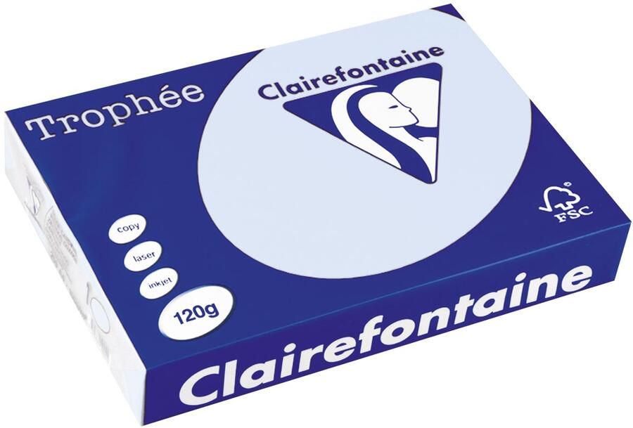 Clairefontaine TrophÃÂ©e Pastel gekleurd papier A4 120 g 250 vel azuurblauw
