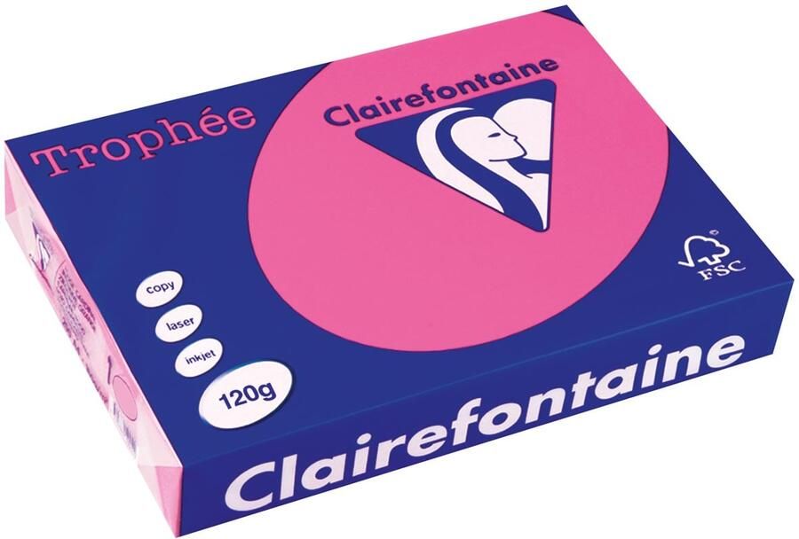 Clairefontaine TrophÃÂ©e Pastel gekleurd papier A4 120 g 250 vel felroze