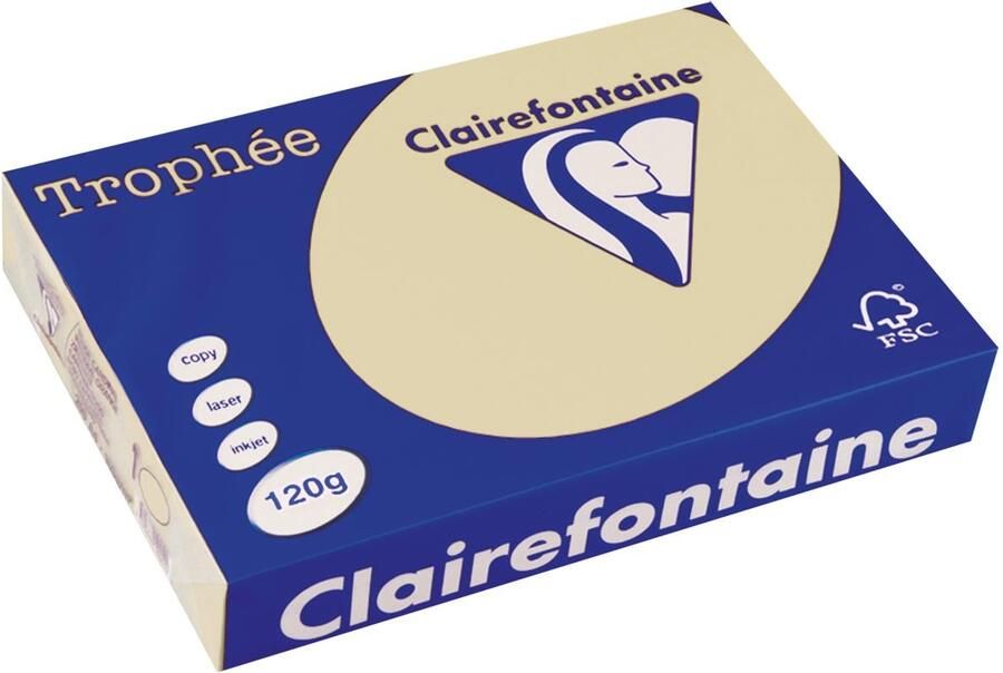 Clairefontaine TrophÃÂ©e Pastel gekleurd papier A4 120 g 250 vel gems