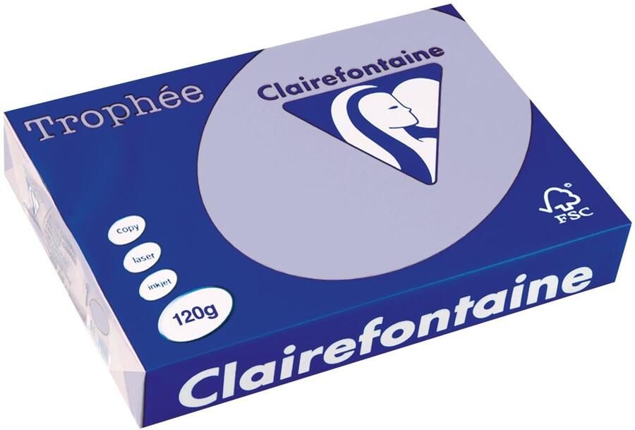 Clairefontaine TrophÃÂ©e Pastel gekleurd papier A4 120 g 250 vel lavendelblauw
