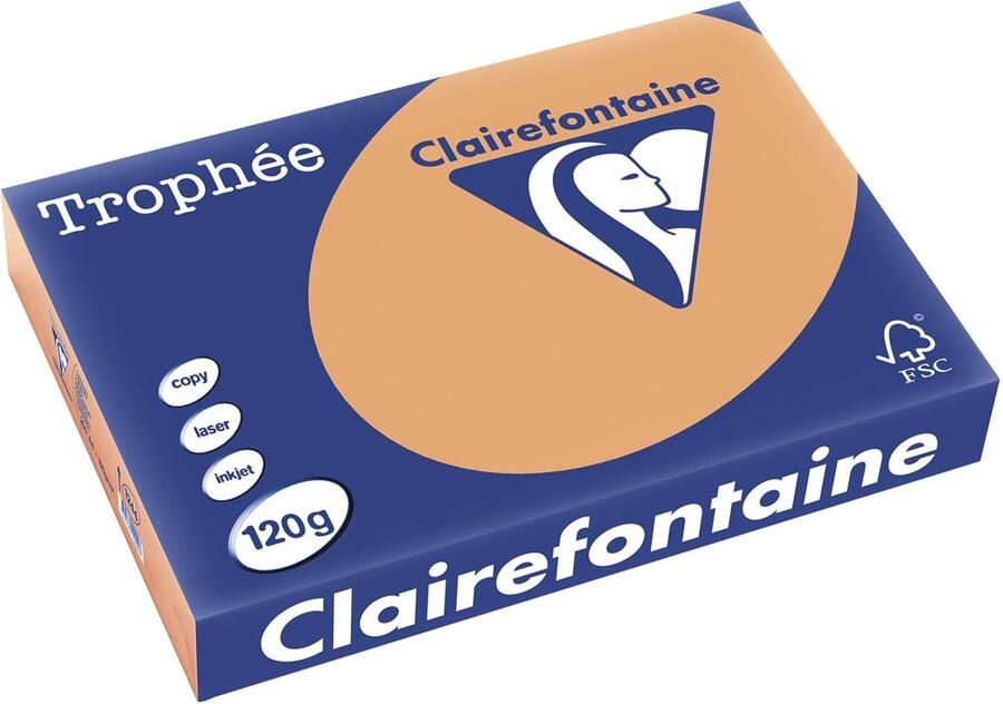 Clairefontaine TrophÃÂ©e Pastel gekleurd papier A4 120 g 250 vel mokkabruin