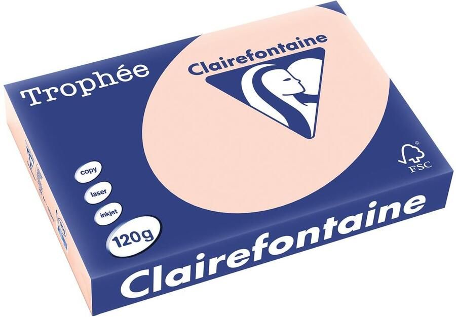 Clairefontaine TrophÃÂ©e Pastel gekleurd papier A4 120 g 250 vel zalm