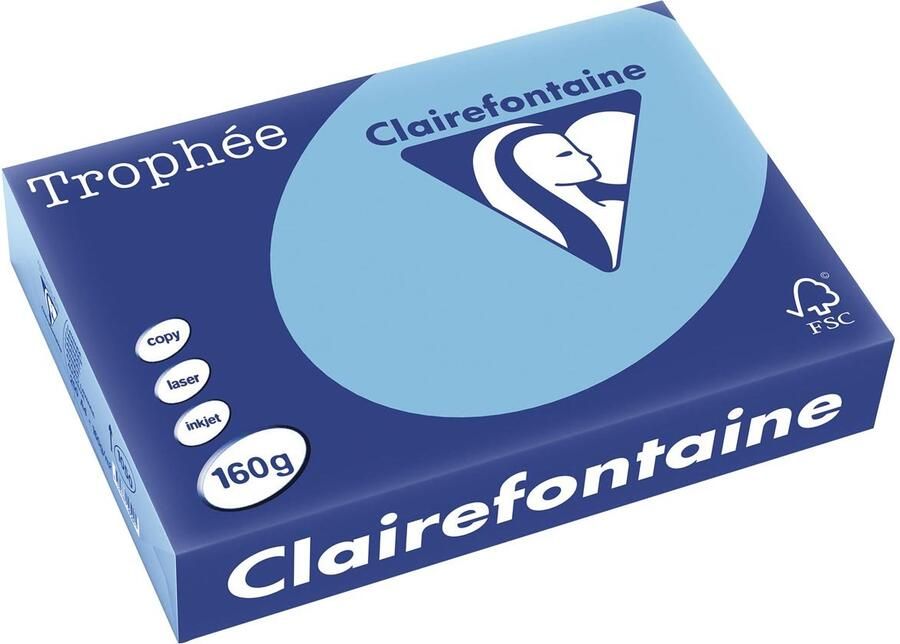 Clairefontaine TrophÃÂ©e Pastel gekleurd papier A4 160 g 250 vel lavendelblauw
