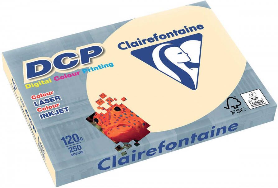 Clairefontaine DCP presentatiepapier A4, 120 g, ivoor, pak van 250 vel online kopen