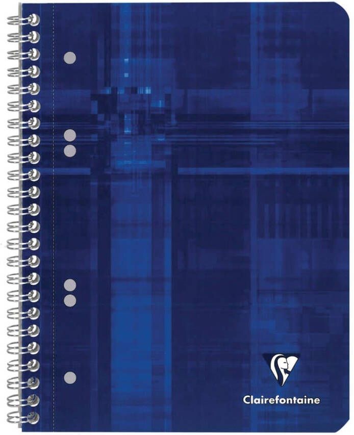 Clairefontaine Collegeblok Studium A5+ ruit 5x5mm 6-gaats 80 pagina's assorti