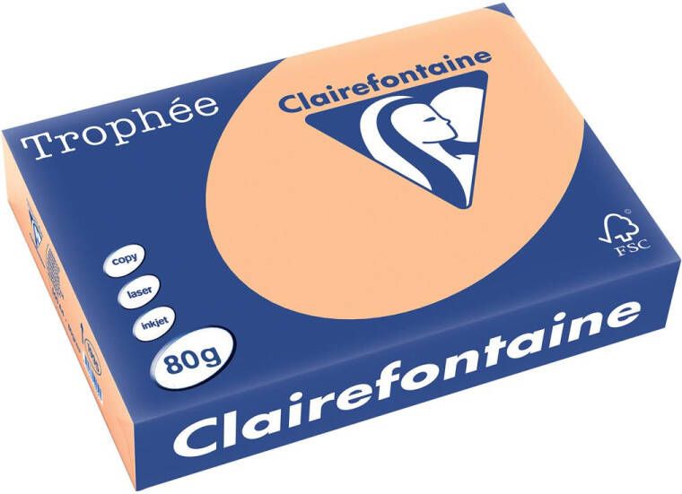 Clairefontaine Trophée gekleurd papier A4 80 g 500 vel abrikoos