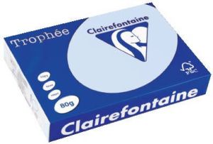 Clairefontaine Trophée gekleurd papier A4 80 g 500 vel azuurblauw