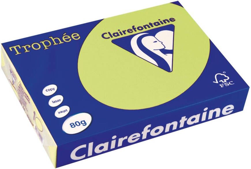 Clairefontaine TrophÃÂ©e gekleurd papier A4 80 g 500 vel golfgroen