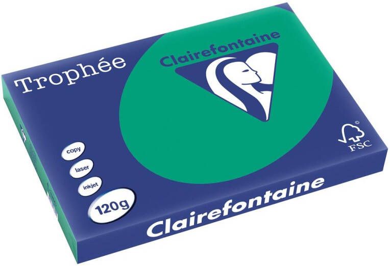 Clairefontaine Trophée Intens gekleurd papier A3 120 g 250 vel dennengroen