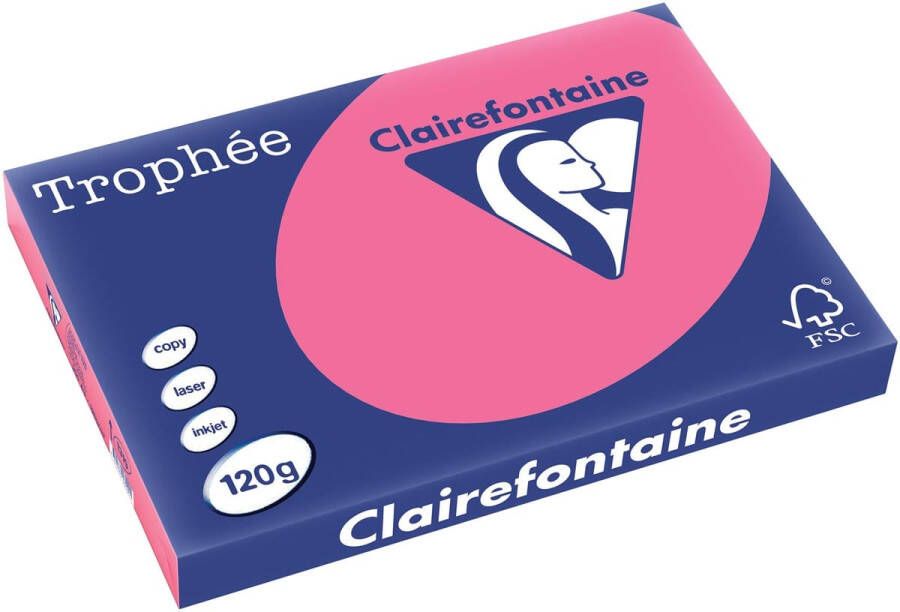 Clairefontaine Trophée Intens gekleurd papier A3 120 g 250 vel fuchsia