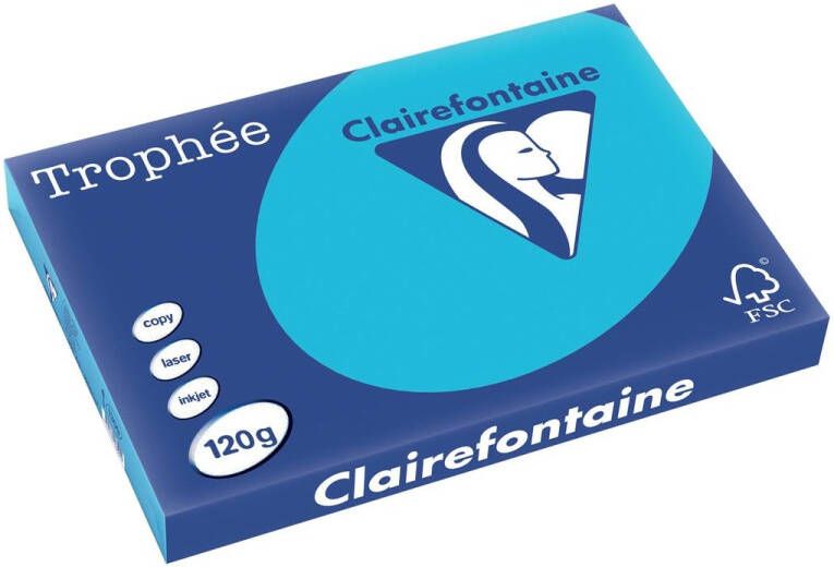 Clairefontaine TrophÃ©e Intens gekleurd papier A3 120 g 250 vel koningsblauw