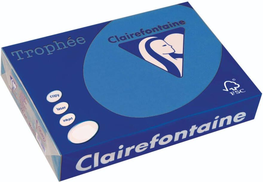 Clairefontaine Trophée Intens gekleurd papier A3 120 g 250 vel turkoois