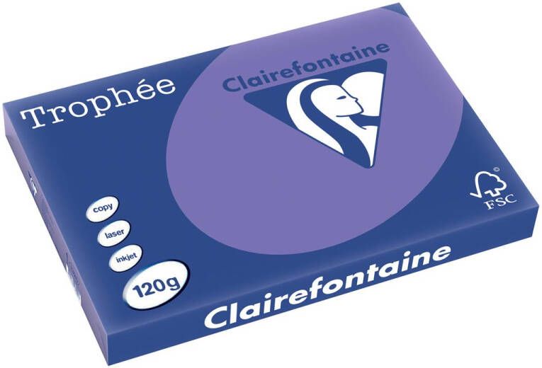 Clairefontaine Trophée Intens gekleurd papier A3 120 g 250 vel violet