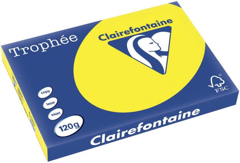 Clairefontaine Trophée Intens gekleurd papier A3 120 g 250 vel zonnegeel