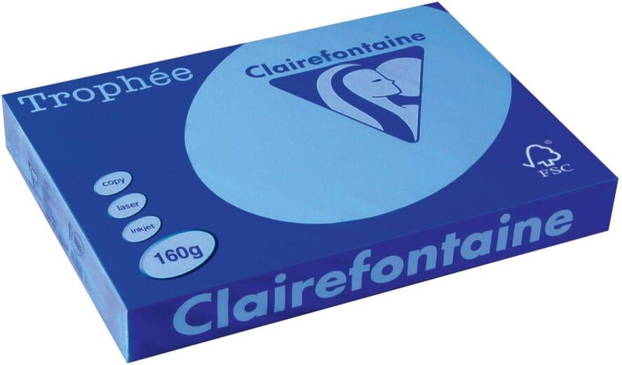 Clairefontaine TrophÃÂ©e Intens gekleurd papier A3 160 g 250 vel koningsblauw