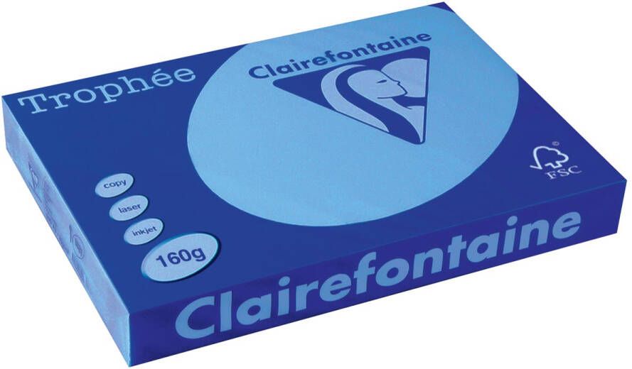 Clairefontaine Trophée Intens gekleurd papier A3 160 g 250 vel koningsblauw