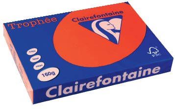 Clairefontaine Trophée Intens gekleurd papier A3 160 g 250 vel koraalrood