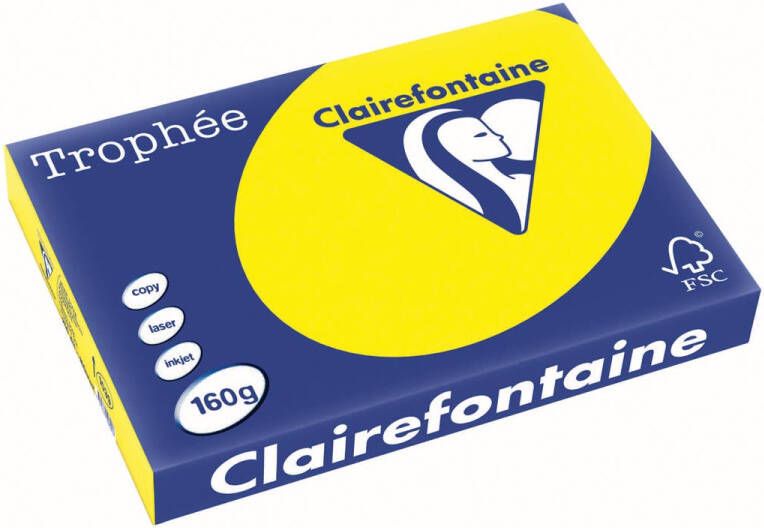 Clairefontaine Trophée Intens gekleurd papier A3 160 g 250 vel zonnegeel