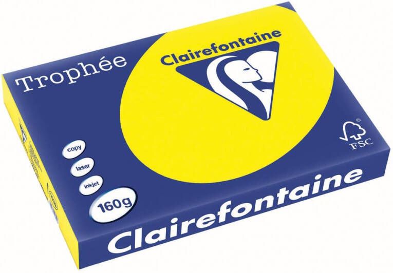 Clairefontaine Trophée Intens gekleurd papier A3 160 g 250 vel zonnegeel