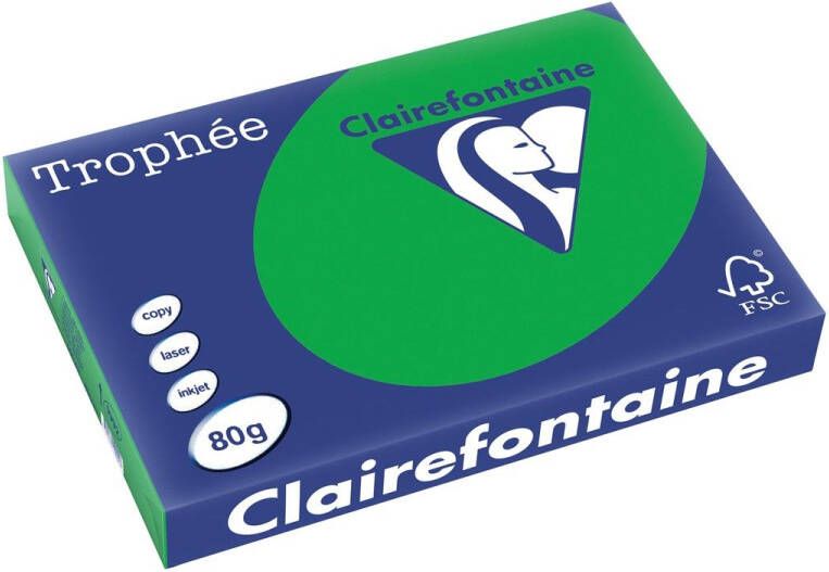 Clairefontaine TrophÃÂ©e Intens gekleurd papier A3 80 g 500 vel bijartgroen