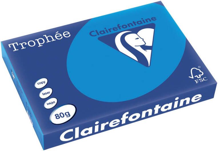 Clairefontaine Trophée Intens gekleurd papier A3 80 g 500 vel turkoois