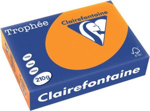 Clairefontaine Trophée Intens gekleurd papier A4 210 g 250 vel feloranje