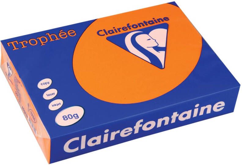 Clairefontaine Trophée Intens gekleurd papier A4 80 g 500 vel feloranje