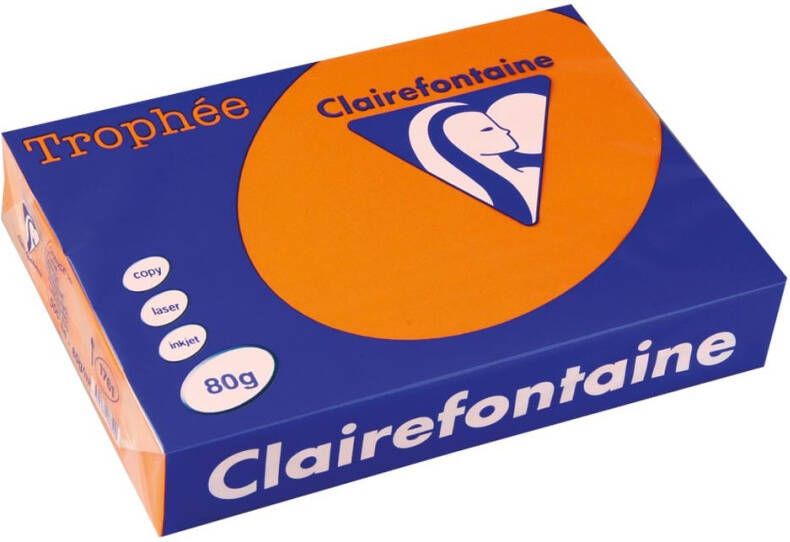 Clairefontaine Trophée Intens gekleurd papier A4 80 g 500 vel feloranje