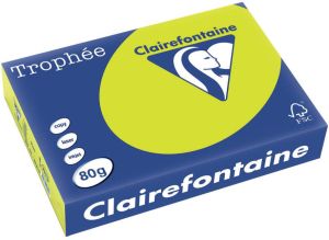 Clairefontaine Trophée Intens gekleurd papier A4 80 g 500 vel fluo groen