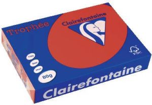 Clairefontaine Trophée Intens gekleurd papier A4 80 g 500 vel kersenrood