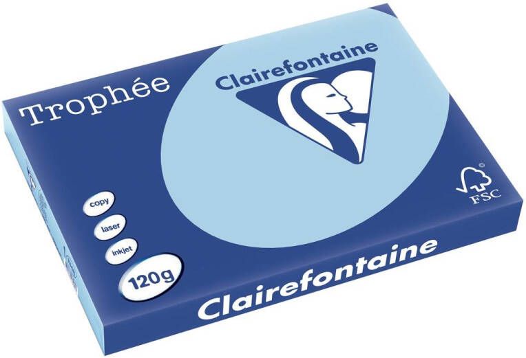 Clairefontaine TrophÃÂ©e Pastel gekleurd papier A3 120 g 250 vel blauw