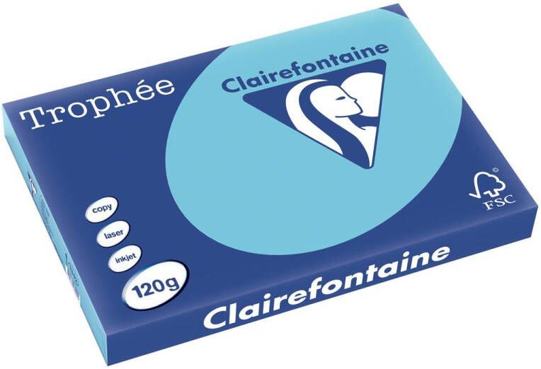 Clairefontaine TrophÃÂ©e Pastel gekleurd papier A3 120 g 250 vel helblauw
