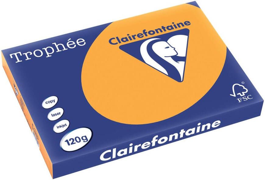 Clairefontaine TrophÃÂ©e Pastel gekleurd papier A3 120 g 250 vel oranje