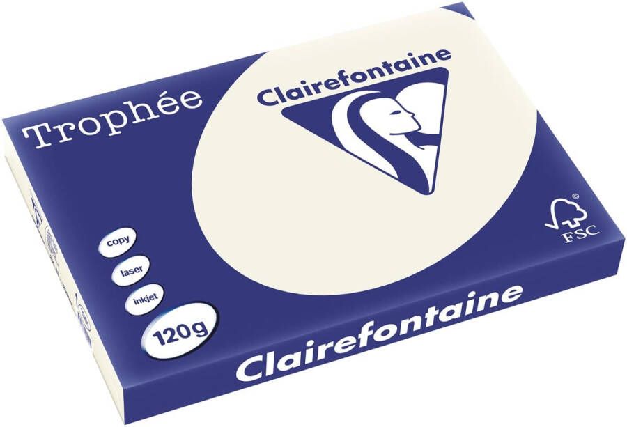 Clairefontaine TrophÃÂ©e Pastel gekleurd papier A3 120 g 250 vel parelgrijs