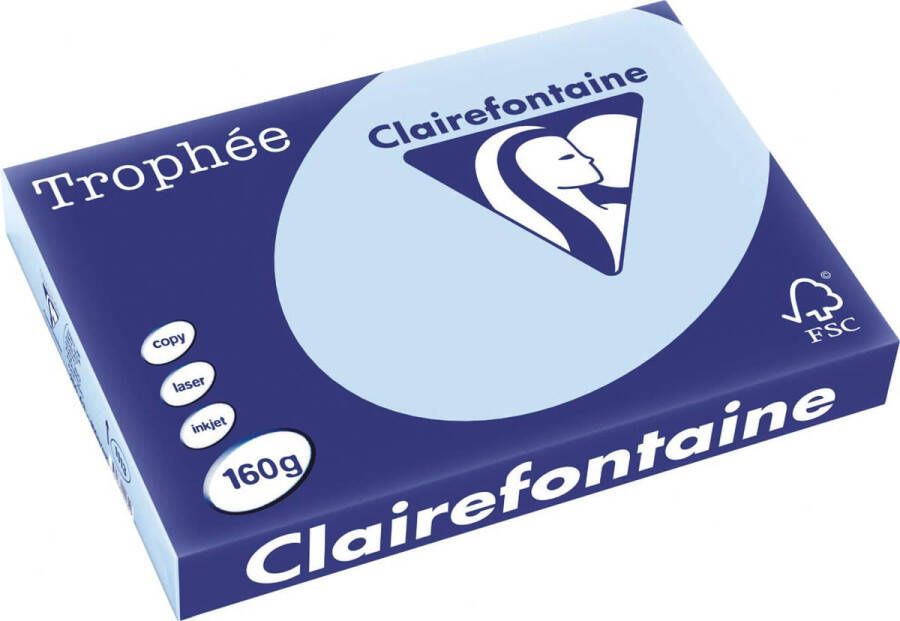 Clairefontaine Trophée Pastel gekleurd papier A3 160 g 250 vel blauw
