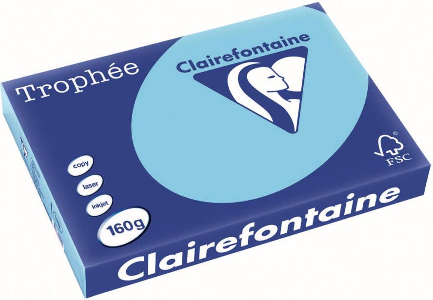 Clairefontaine Trophée Pastel gekleurd papier A3 160 g 250 vel helblauw