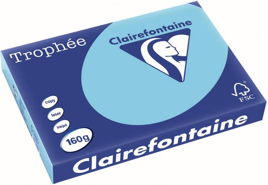 Clairefontaine TrophÃÂ©e Pastel gekleurd papier A3 160 g 250 vel helblauw