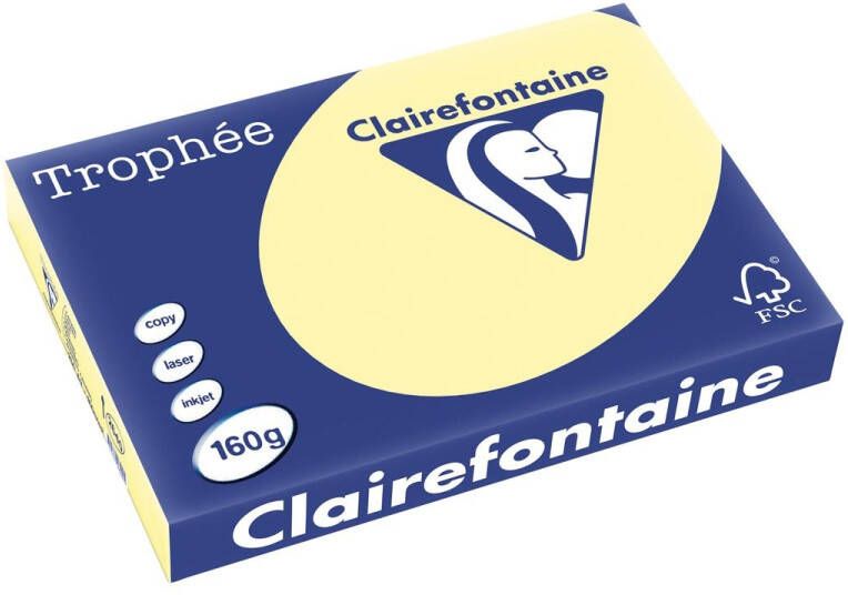 Clairefontaine TrophÃÂ©e Pastel gekleurd papier A3 160 g 250 vel kanariegeel