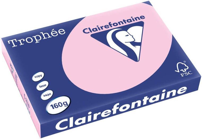 Clairefontaine TrophÃÂ©e Pastel gekleurd papier A3 160 g 250 vel roze
