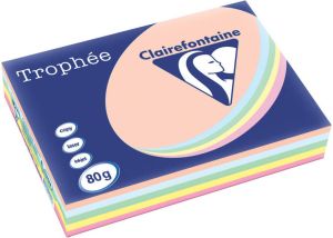 Clairefontaine Trophée Pastel gekleurd papier A3 80 g 5 x 100 vel geassorteerde kleuren