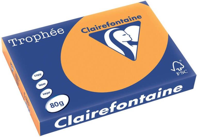 Clairefontaine Trophée Pastel gekleurd papier A3 80 g 500 vel climentine