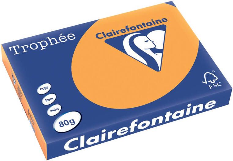 Clairefontaine Trophée Pastel gekleurd papier A3 80 g 500 vel climentine