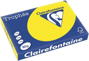 Clairefontaine Trophée Pastel gekleurd papier A3 80 g 500 vel fluogeel