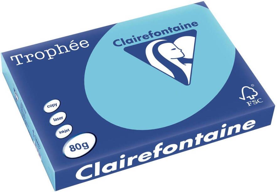Clairefontaine Trophée Pastel gekleurd papier A3 80 g 500 vel helblauw